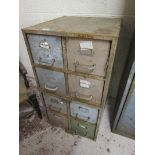 Pair of vintage metal 4 drawer filing cabinets