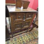 Small oak cabinet on barley twist legs