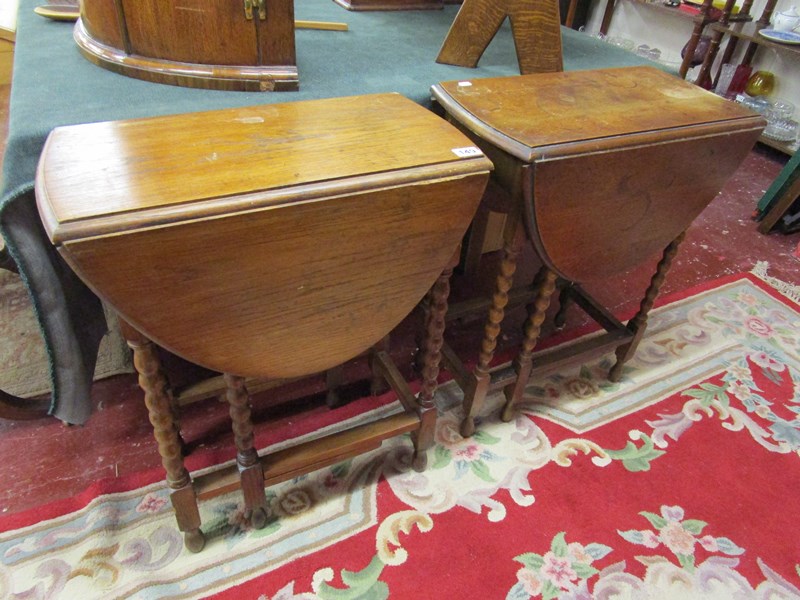 2 small bobbin turned gateleg tables