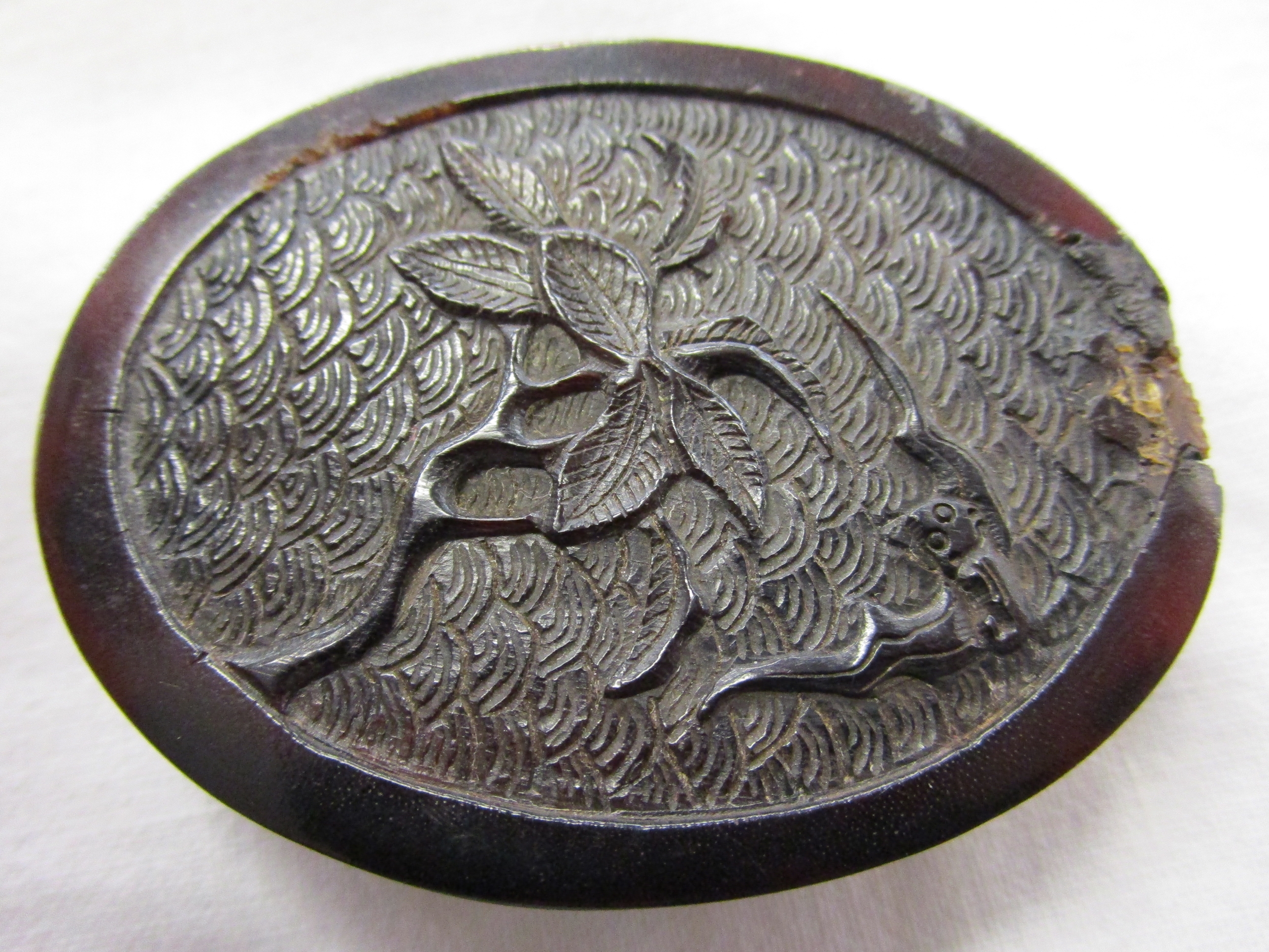 Snuff box and tortoise shell stamp - Image 3 of 4
