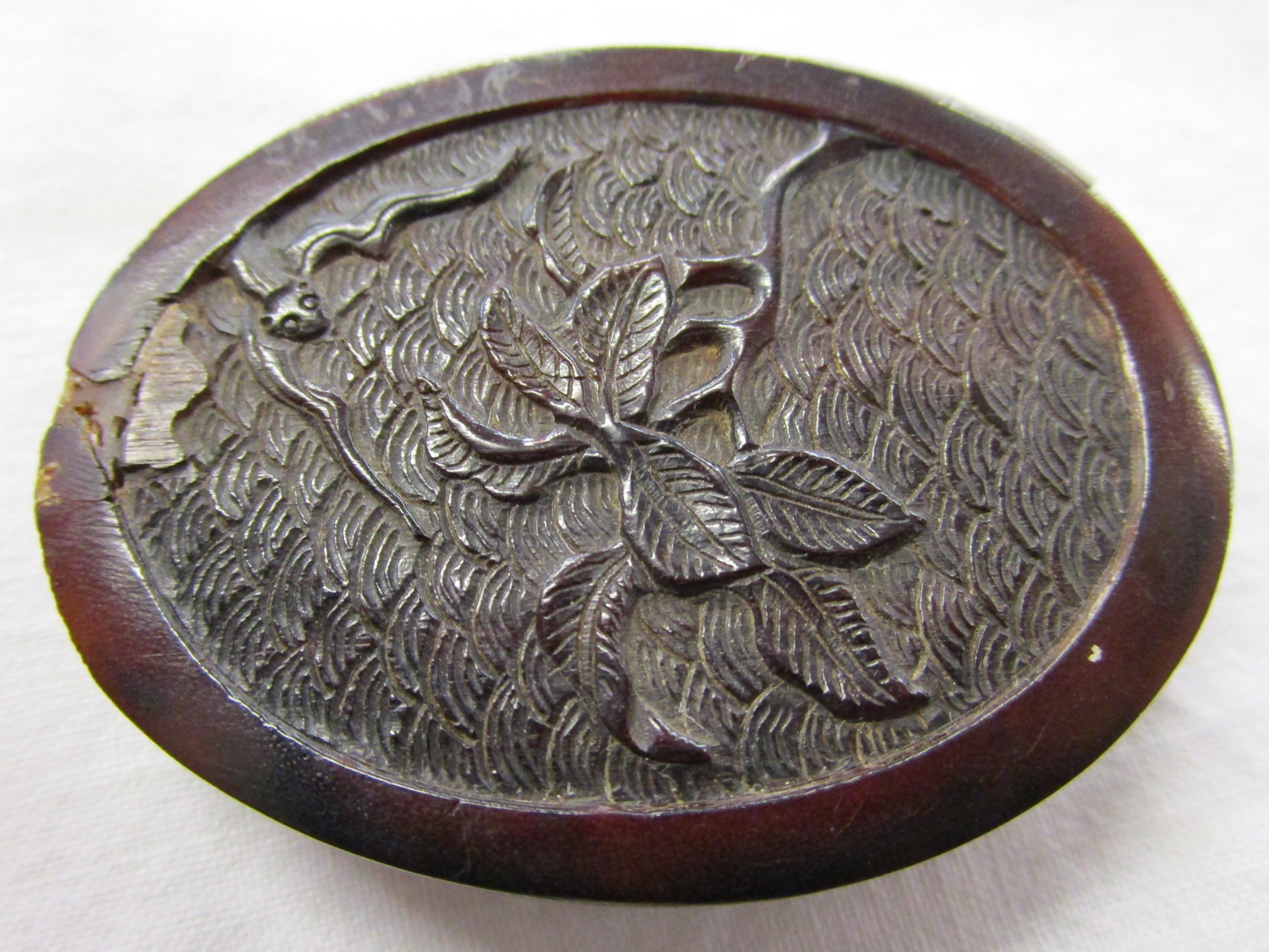 Snuff box and tortoise shell stamp - Image 4 of 4