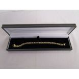 Gold heavy weight 'Spiga link' bracelet approx 28g