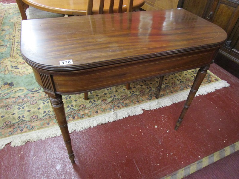 Georgian mahogany card table