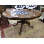 Oval mahogany breakfast table