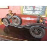 Model of vintage racing car