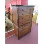 Large mahogany chest on chest