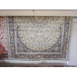 Green ground Keshan carpet - Approx 280 x 200cm