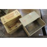 2 wooden Teachers Whisky advertising boxes