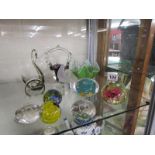 Collection of paperweights etc
