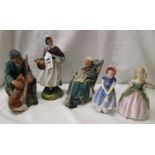 5 Royal Doulton figurines - HN1991, HN2256, HN2325, HN2338 & HN1768