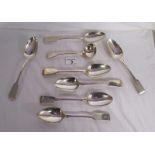 Collection of silver spoons - Approx 590g