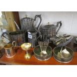 EPNS tea/coffee set & other silver plate