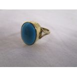 Gold & turquoise ring