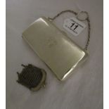 Hallmarked solid silver purse & chainmail white metal purse