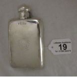 Solid silver hip flask - Approx 136g