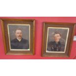 Pair of prints - Portraits of Edwardian Lady & Gentleman