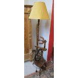 Spinning wheel standard lamp