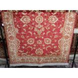 Red ground Zeigler carpet - Approx 2.3m x 1.6m