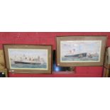 Pair of L/E signed prints - Queen Elizabeth & Queen Mary