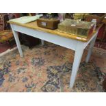 Painted scrub top dining table