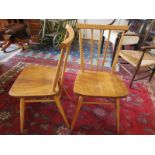 Ercol beech and elm Windsor model 391 bedroom chairs - Overall height approx 78cm