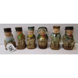 Collection of small Royal Doulton Dickensian character jugs