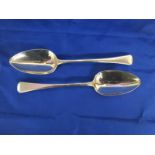 2 silver serving spoons - Approx 140g
