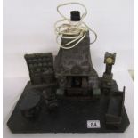 Unusual slate lamp - Cottage kitchen