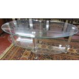 Glass 3 tier coffee table