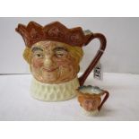 Musical toby jug - Old King Cole Rd. 832354 & miniature collectors club version