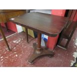 Small antique mahogany pedestal table