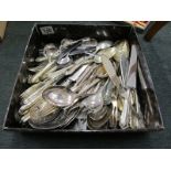 Tray of flatware