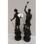 Pair of spelter figures - Blacksmiths