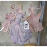 3 Coalport figures from the Romantic Voyages collection