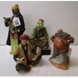 4 Royal Doulton figures - Bluebeard HN2015, Omar Khayyam HN2247, Cobbler HN1706 & Falstaff HN2054