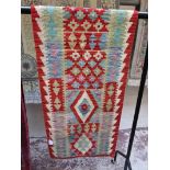 Vegetable dye wool choli kelim runner (180 x 57 cm)