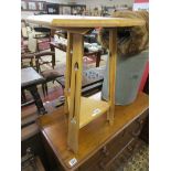 Art Nouveau oak cricket table