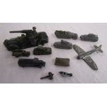 Die-cast military vintage toys