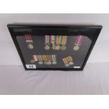 Framed miniature medals