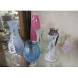 Collection of 7 Caithness vases