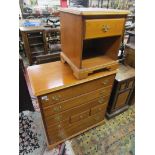 Chest of drawers & bedside cabinet