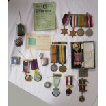 Collection of medals, militaria & silver