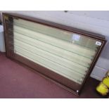 Glass fronted display case with glass shelves