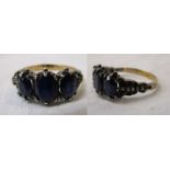 Gold Victorian style sapphire ring