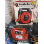 4 in one jump starter & extension reel both boxed