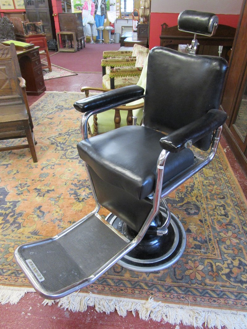 Vintage barbers chair by L A Reine