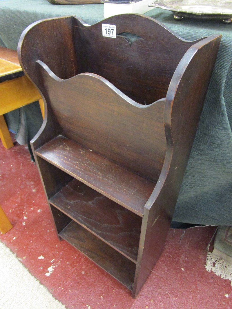 Oak magazine rack