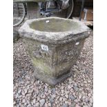 Hexagonal stone planter