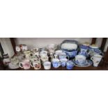 Collection of china to include blue & white
