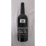 Bottle of Fonsecas finest 1977 vintage port